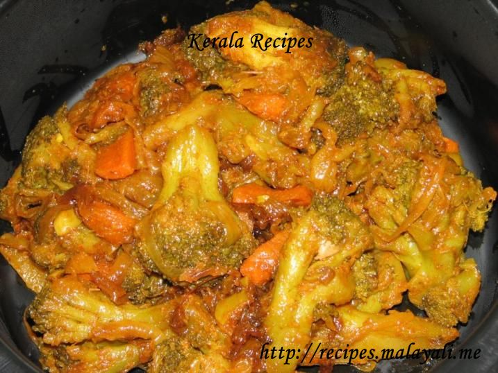Spicy Broccoli and Carrot Masala