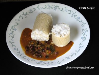 Rava Puttu and Kadala Curry