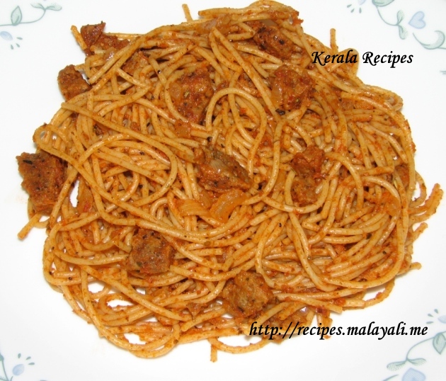 Sun dried Tomato and Sausage Spaghetti