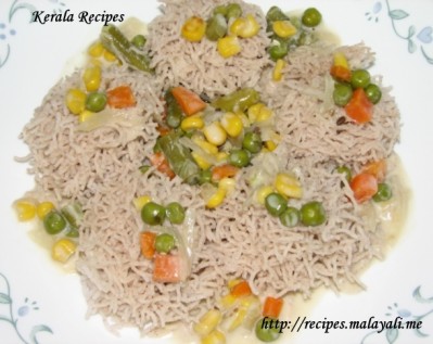 Idiyappam and Vegetable Stew