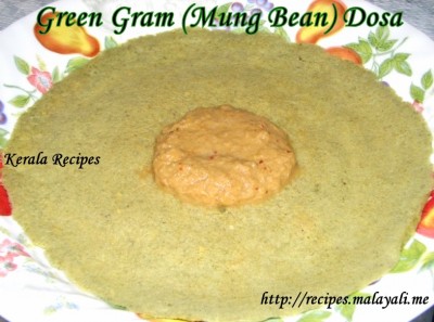 Whole Green Gram (Mung Bean) Dosa - Pesarattu