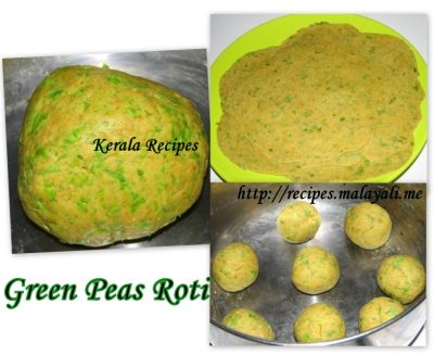 Making Green Peas Chappathis