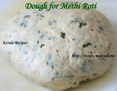 Dough for Methi Roti