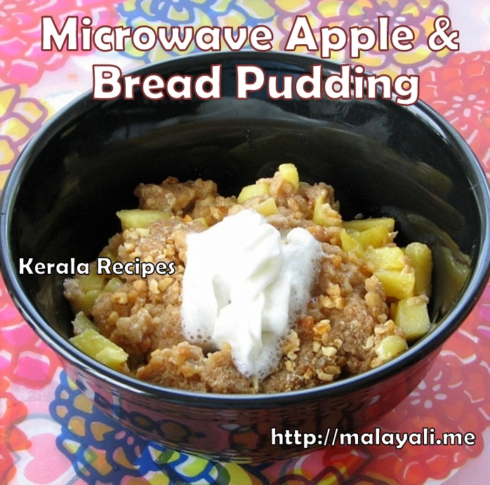 Microwave Apple Bread Pudding