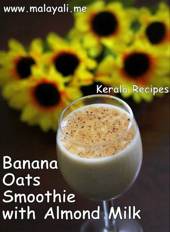 Banana Oats Smoothie with Almond Milk