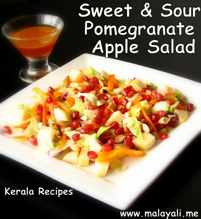 Sweet & Sour Pomegranate Apple Almond Salad
