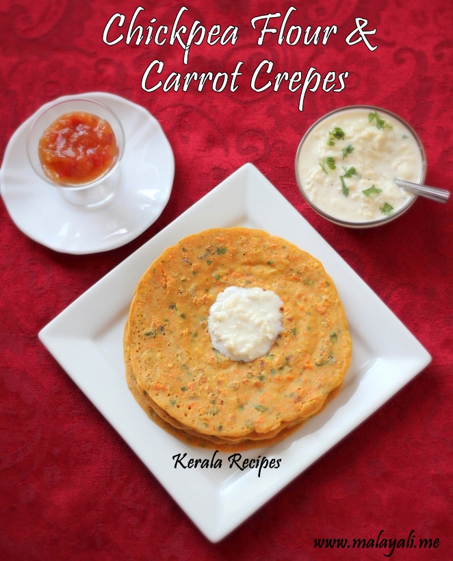 Chickpea Flour & Carrot Crepes