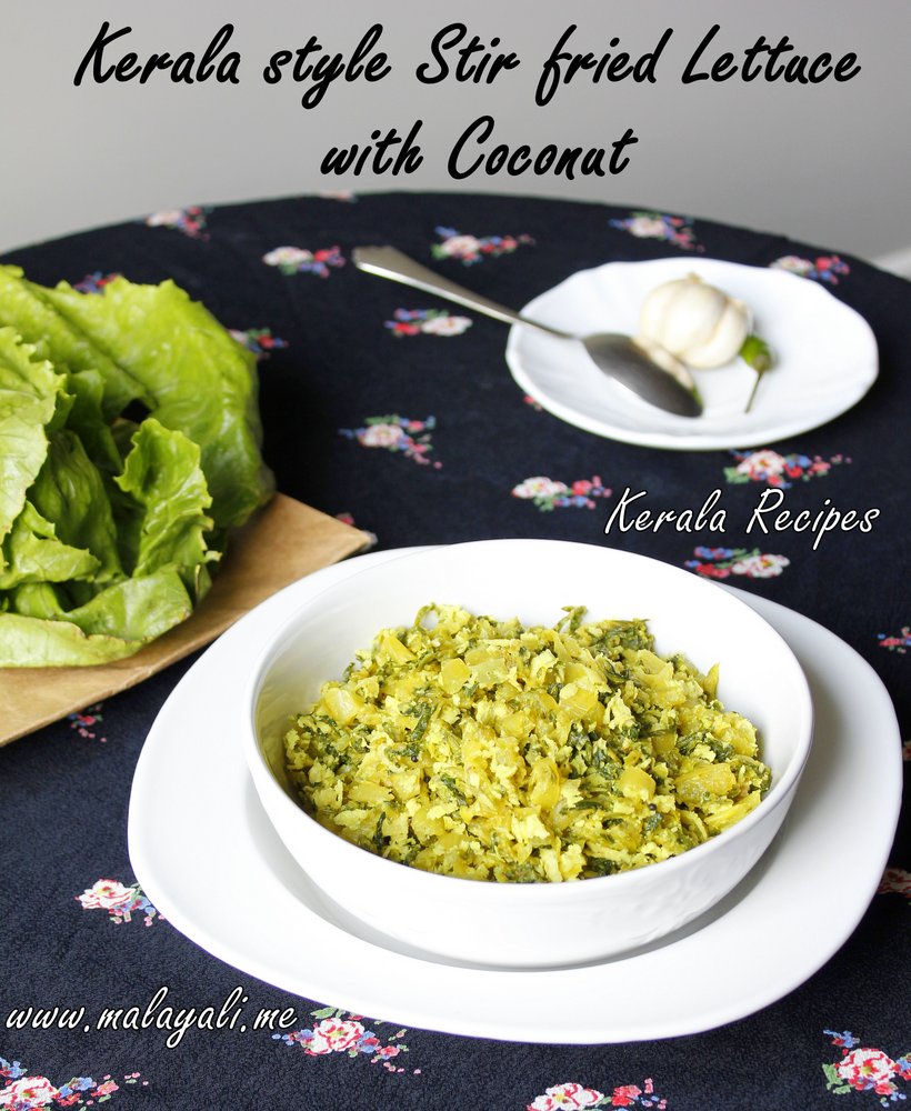 Kerala style Lettuce and Coconut Stir Fry