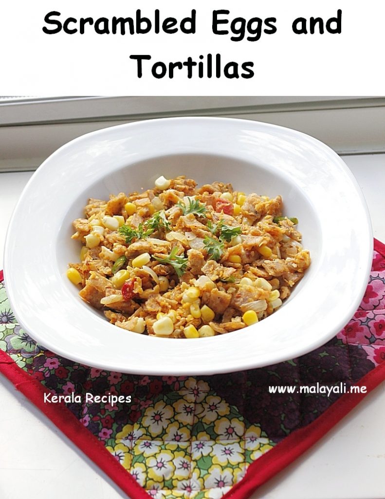 migas (tortillas with egg)