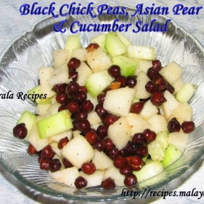 Black Chick Peas, Asian Pear & Cucumber Salad