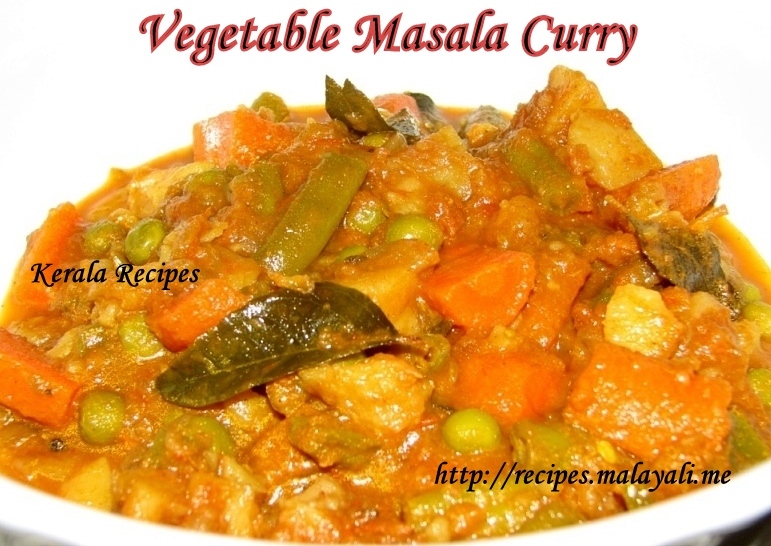 Vegetable Masala Curry Kerala Recipes