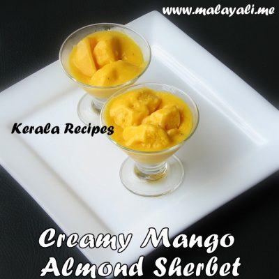 Creamy Mango Almond Sherbet