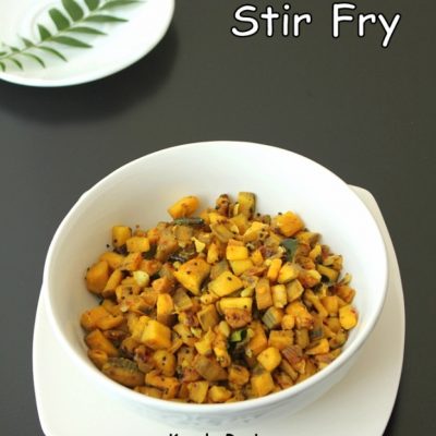 Raw Plantain Stir Fry (Vazhakka Mezhukupuratti)